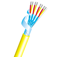 Non Armoured 7/0.2mm Multipair Type K Thermocouple Extension and Compensating Cable (80°C)