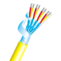Non Armoured 1/0.8mm Multipair Thermocouple Cable (80°C)