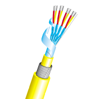 Steel Wire Armoured 7/0.2mm Multipair Type K Thermocouple Extension and Compensating Cable (80°C)