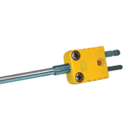 1.0, 1.5 and 3.0mm diameter Mineral Insulated Thermocouple with Miniature Flat Pin Plug