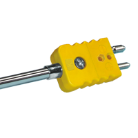 Mineral Insulated Thermocouple with Standard Round Pin Plug