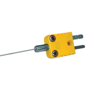 0.25, 0.5 and 0.75mm diameter Mineral Insulated Thermocouple with Miniature Flat Pin Plug