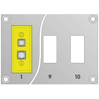 Standard Connector Panels with Panel Mounting Holes and Numbered Channels * connectors sold separately