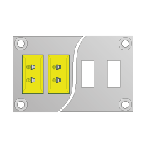Miniature Connector Panels with Panel Mounting Holes * connectors sold separately