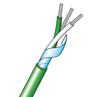 Silicone Rubber Insulated Twisted Pair with Screen (200°C)